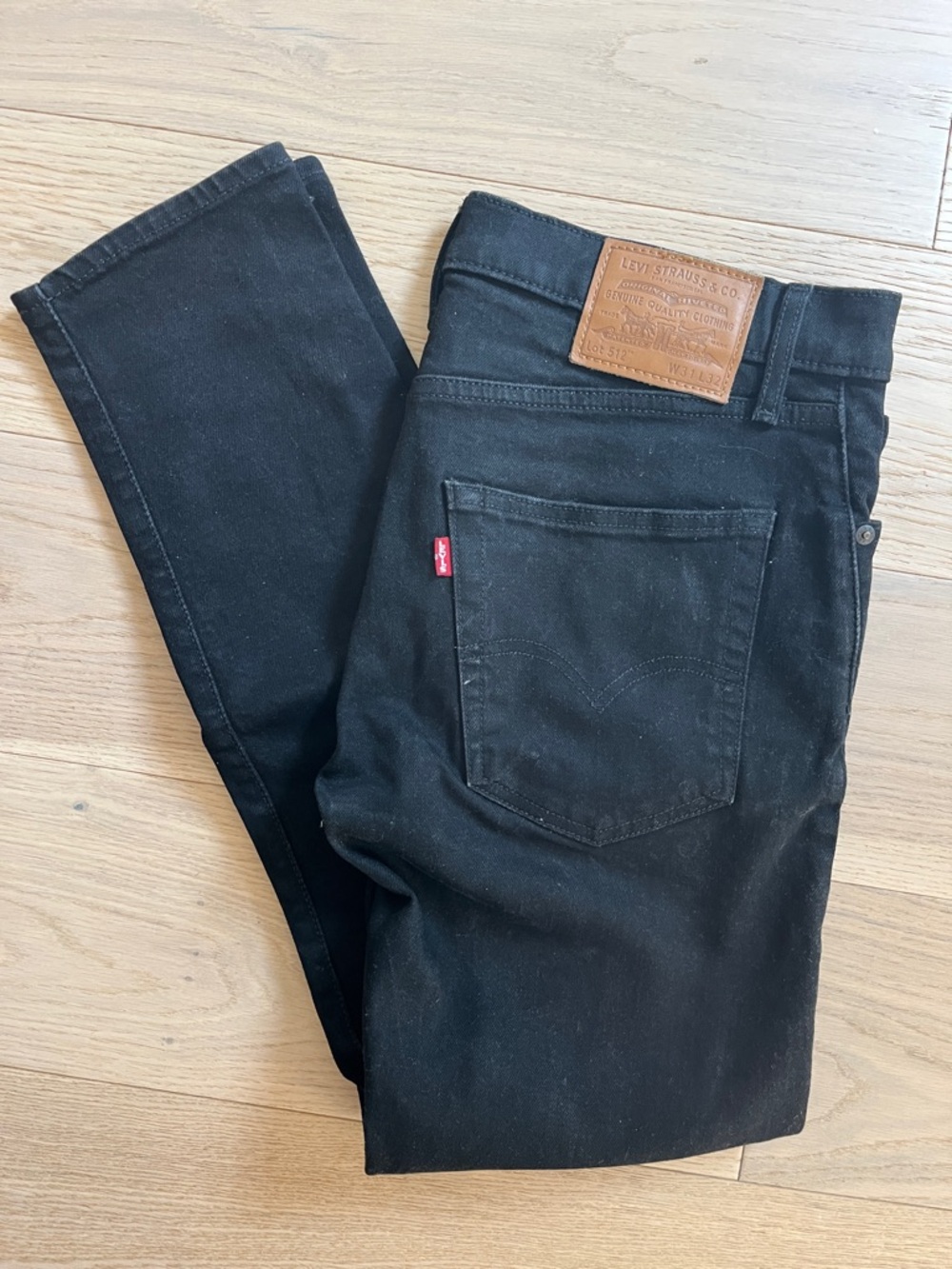 Levi's Men's 512 Black Slim Straight Jeans
